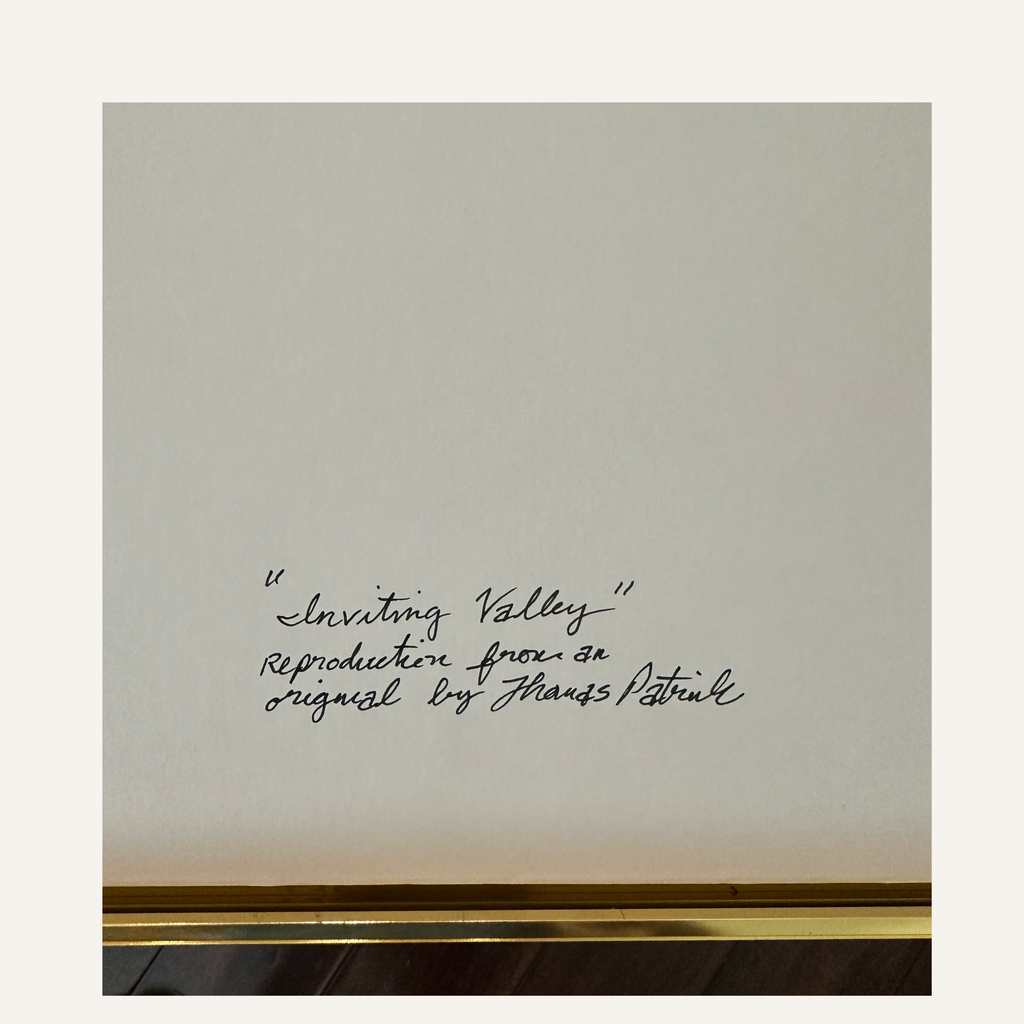 Thomas Patrick "Inviting Valley" Framed Landscape Art Print Reproduction, Gold-Tone Frame