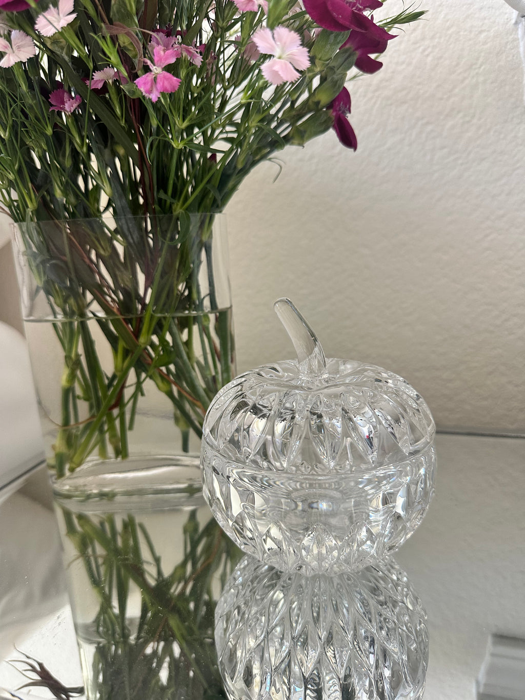 Vintage Gorham Lead Crystal Apple Candy Dish with Lid – Althea Pattern