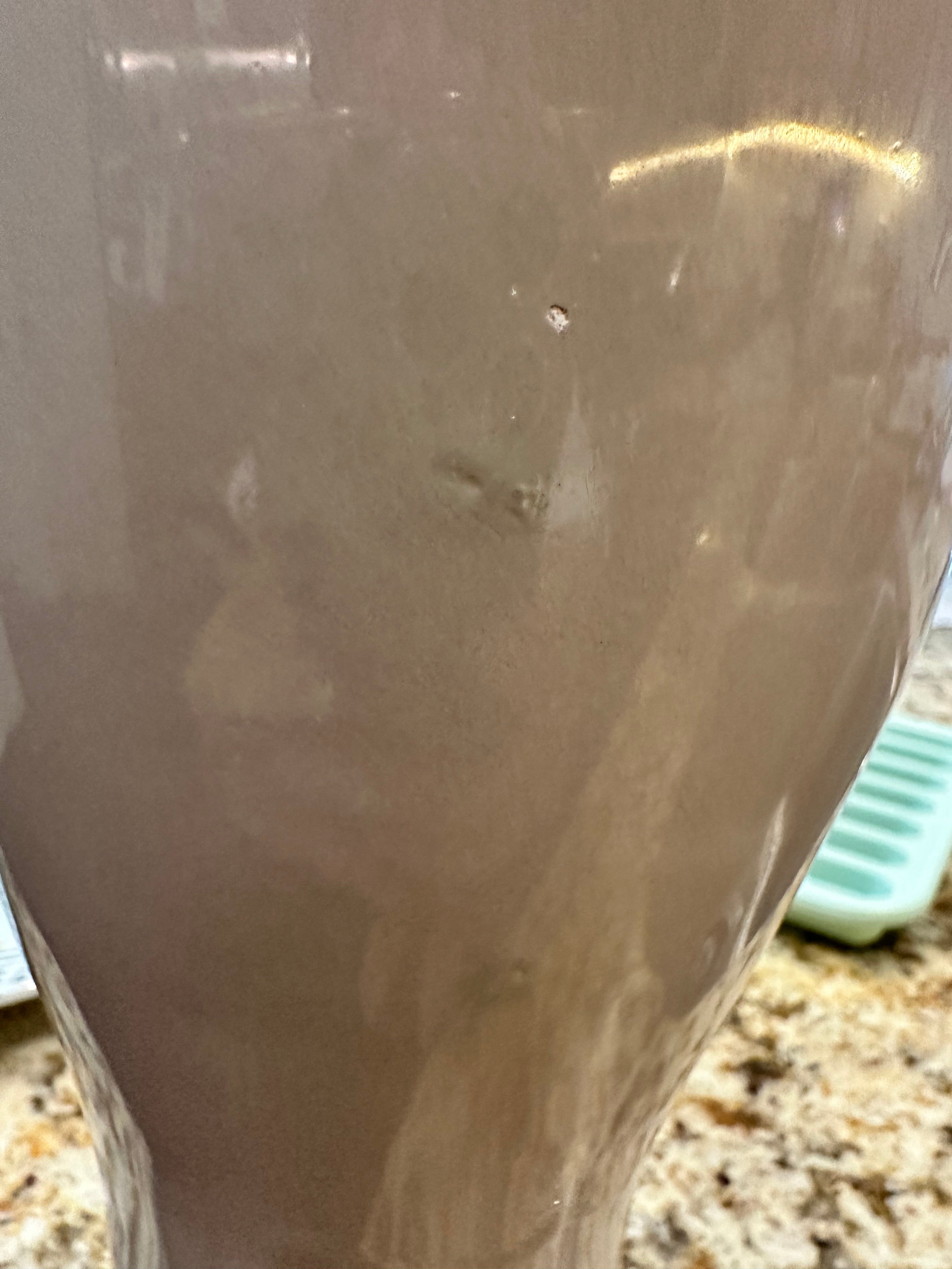 Pier 1 Glossy Taupe Ceramic Abstract Face Vase | Modern Sculptural Decor