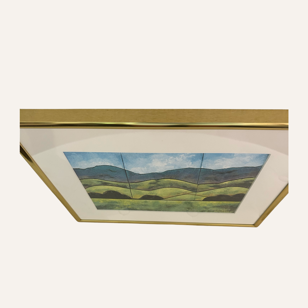 Thomas Patrick "Inviting Valley" Framed Landscape Art Print Reproduction, Gold-Tone Frame